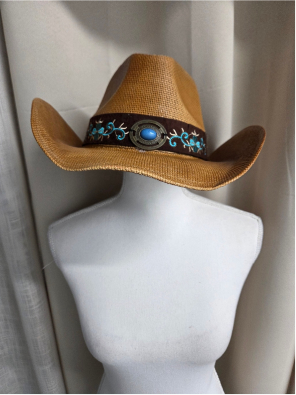 Angela & William Cowboy Hat Turquoise Coastal Cowboy Rustic Boho Country Chic